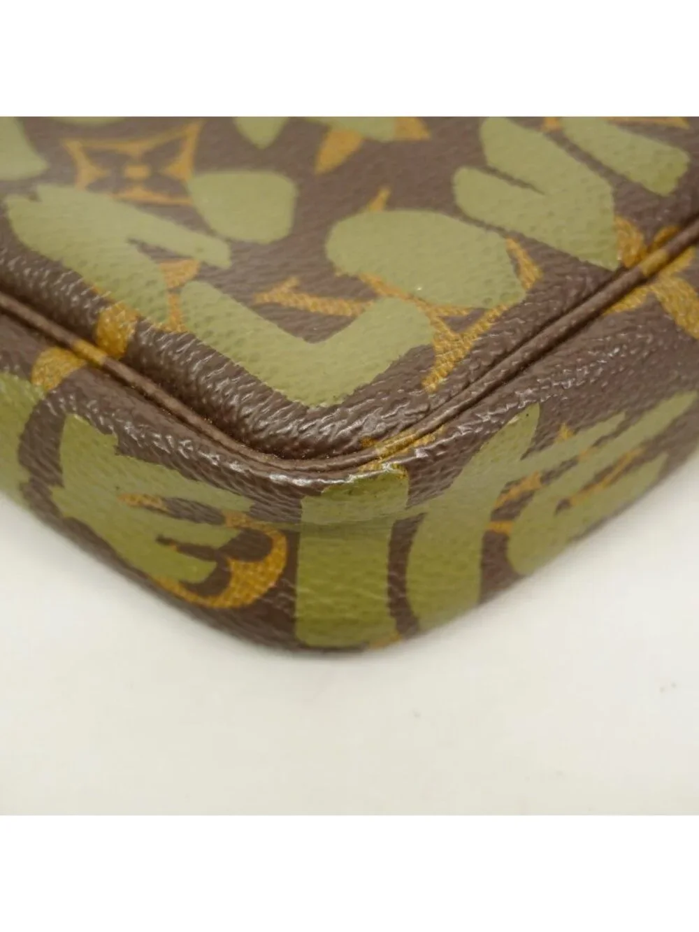 Louis Vuitton Pouch Monogram Graffiti Pochette Accessoires Khaki